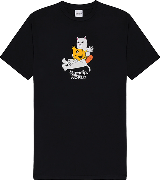 RIPNDIP NERM HEART FLAMEBOY SS TSHIRT MEDIUM VINTAGE BLACK