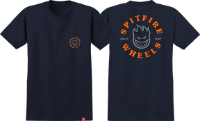 SPITFIRE BIGHEAD CLASSIC POCKET SS TSHIRT SMALL NAVY/ORG
