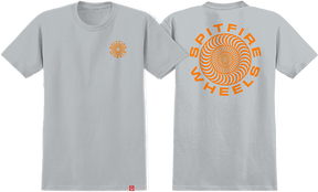 SPITFIRE CLASSIC 87 SWIRL SS TSHIRT SMALL SILVER/ORG