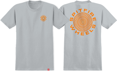 SPITFIRE CLASSIC 87 SWIRL SS TSHIRT SMALL SILVER/ORG