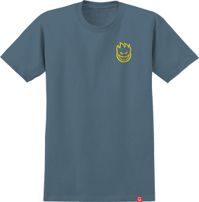 SPITFIRE LIL BIGHEAD SS TSHIRT SMALL BLUE/YEL