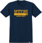 SPITFIRE ARSON DEPT. SS TSHIRT SMALL-NAVY/GOLD