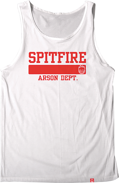 SPITFIRE ARSON DEPT TANK TOP SMALL-WHITE/RED