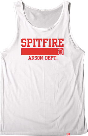 SPITFIRE ARSON DEPT TANK TOP SMALL-WHITE/RED