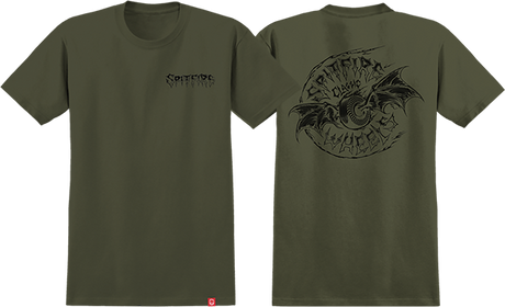 SPITFIRE BATWING CLASSIC SS TSHIRT SMALL MILITARY GREEN/BLACK