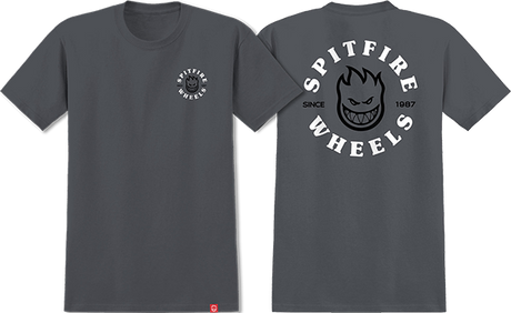 SPITFIRE BIGHEAD CLASS TSHIRTIC SS TSHIRT SMALL CHARCOAL/BLK/WHT