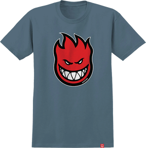 SPITFIRE BIGHEAD FILL SS TSHIRT XL-INDIGO BLUE/RED/BLK/WHT