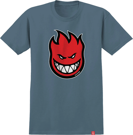 SPITFIRE BIGHEAD FILL SS TSHIRT XL-INDIGO BLUE/RED/BLK/WHT