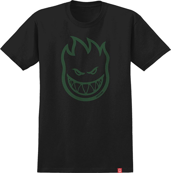 SPITFIRE BIGHEAD SS TSHIRT SMALL BLK/GRN