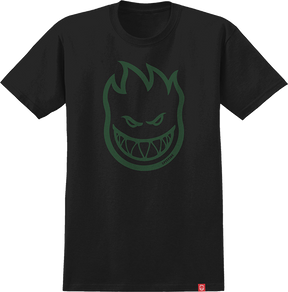 SPITFIRE BIGHEAD SS TSHIRT SMALL BLK/GRN