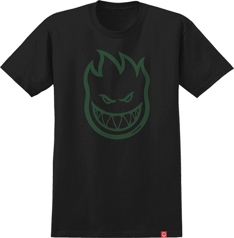 SPITFIRE BIGHEAD SS TSHIRT SMALL BLK/GRN