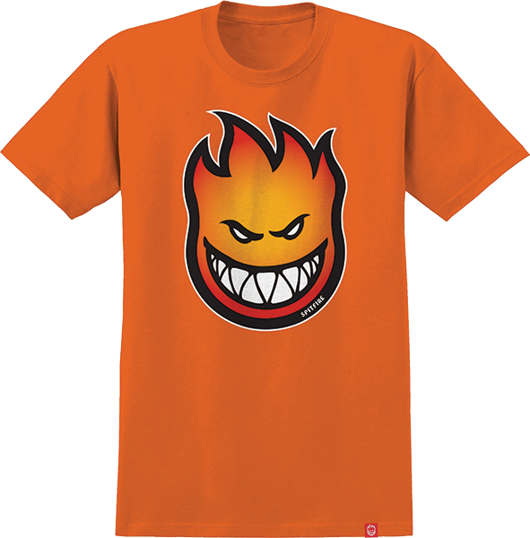 SPITFIRE BIGHEAD FILL SS TSHIRT SMALL ORG GOLD RED