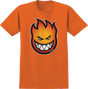 SPITFIRE BIGHEAD FILL SS TSHIRT SMALL ORG GOLD RED