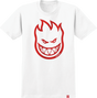 SPITFIRE BIGHEAD SS TSHIRT S-WHITE/DARK RED