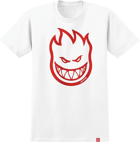 SPITFIRE BIGHEAD SS TSHIRT M-WHITE/DARK RED