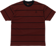 SPITFIRE BIGHEAD EMB STRIPE SS TSHIRT XL-BURGUNDY/BLK