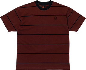 SPITFIRE BIGHEAD EMB STRIPE SS TSHIRT XL-BURGUNDY/BLK