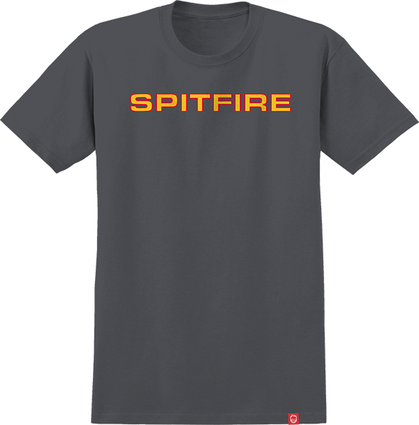 SPITFIRE CLASSIC '87 SS TSHIRT MEDIUM CHARCOAL/GOLD/RED
