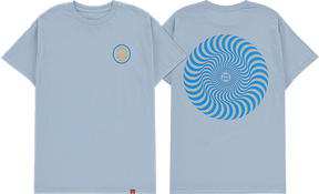 SPITFIRE CLASS TSHIRTIC SWIRL OVERLAY SS TSHIRT MEDIUM LT.BLU/BLU/GOLD
