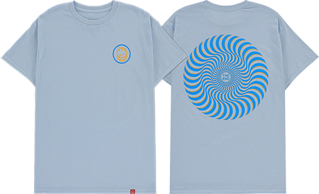 SPITFIRE CLASS TSHIRTIC SWIRL OVERLAY SS TSHIRT MEDIUM LT.BLU/BLU/GOLD