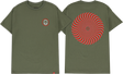 SPITFIRE CLASSIC SWIRL OVERLAY SS TSHIRT SMALL MILITARY GRN RD WT