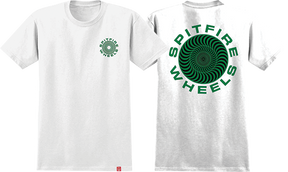 SPITFIRE CLASS TSHIRTIC '87 SWIRL FILL SS TSHIRT SMALL WHT/GRN/BLK
