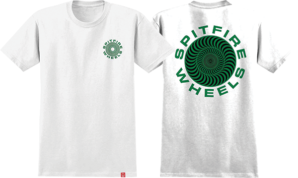 SPITFIRE CLASS TSHIRTIC '87 SWIRL FILL SS TSHIRT SMALL WHT/GRN/BLK