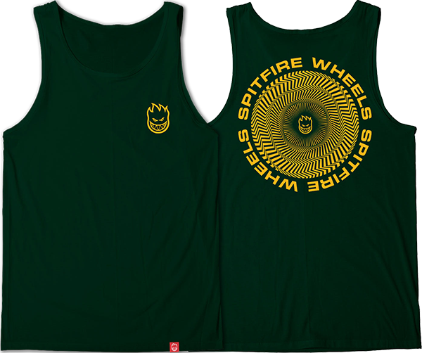 SPITFIRE CLASS TSHIRTIC VORTEX TANK TOP SMALL FOREST/GOLD