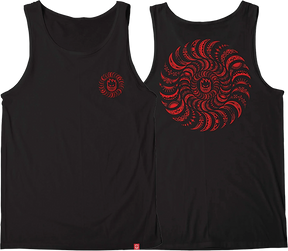 SPITFIRE CLASS TSHIRTIC SWIRL PAISLEY TANK L-BLACK/RED