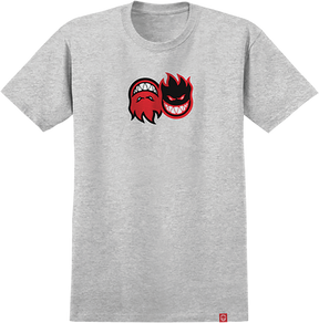 SPITFIRE ETERNAL FILL SS TSHIRT SMALL HEATHER GREY/RED/BLK/WHT