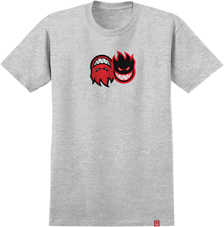 SPITFIRE ETERNAL FILL SS TSHIRT MEDIUM HEATHER GREY/RED/BLK/WHT
