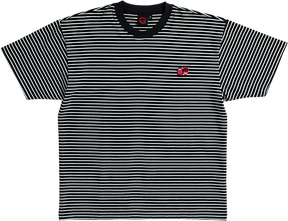 SPITFIRE ETERNAL EMB STRIPE SS S-BLK/WHT/RED/WHT/BLK