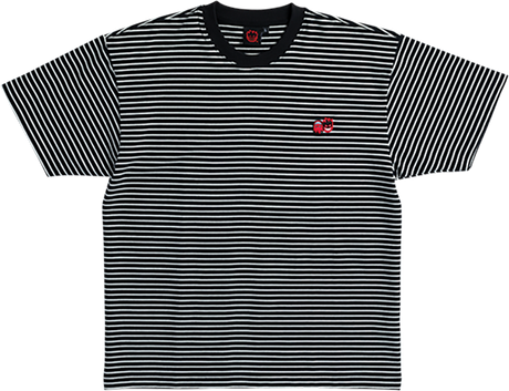 SPITFIRE ETERNAL EMB STRIPE SS S-BLK/WHT/RED/WHT/BLK