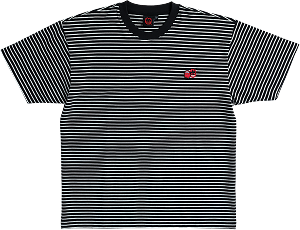 SPITFIRE ETERNAL EMB STRIPE SS S-BLK/WHT/RED/WHT/BLK