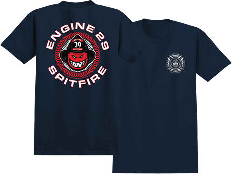 SPITFIRE ENGINE 29 SHORT SLEEVE TSHIRT SMALL NAVY