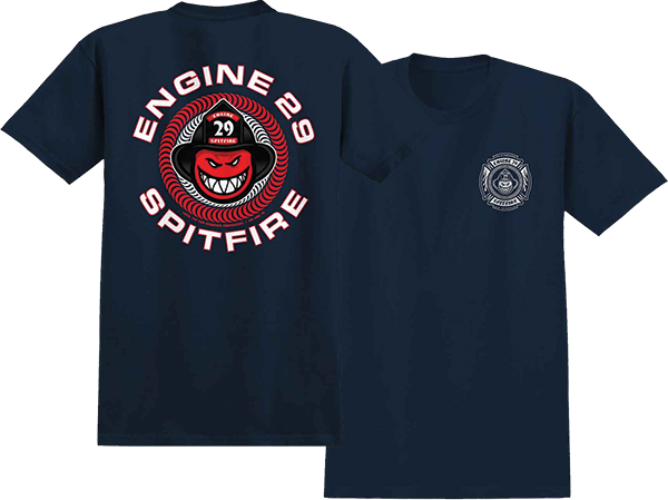 SPITFIRE ENGINE 29 SHORT SLEEVE TSHIRT SMALL NAVY