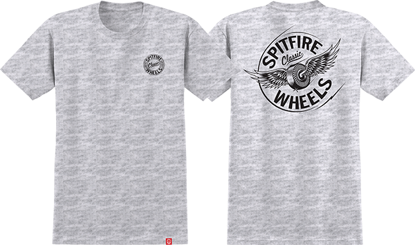 SPITFIRE FLYING CLASS TSHIRTIC SS TSHIRT SMALL ASH/BLK