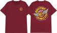 SPITFIRE FLYING GRIMPLE SS TSHIRT SMALL BURGUNDY