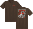 SPITFIRE GAS MASK SS TSHIRT M-DARK CHOCOLATE