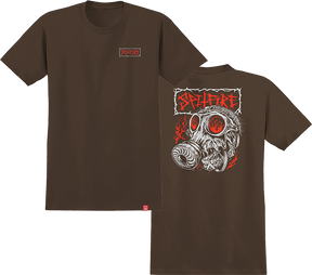SPITFIRE GAS MASK SS TSHIRT XL-DARK CHOCOLATE