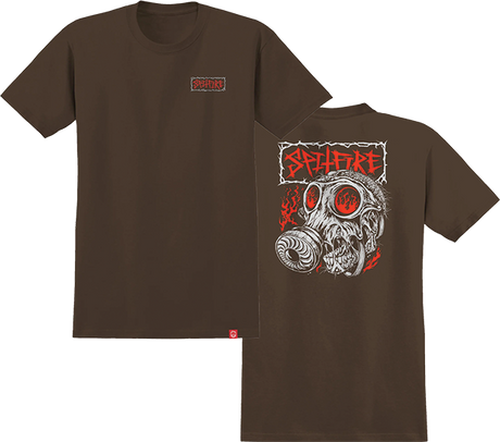 SPITFIRE GAS MASK SS TSHIRT XXL-DARK CHOCOLATE