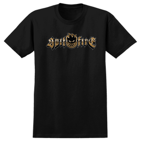 SPITFIRE GOLD CHROME BIGHEAD SS TSHIRT SMALL BLACK