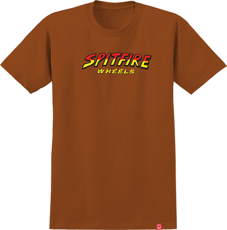 SPITFIRE HELL HOUNDS SCRIPT SS TSHIRT LARGE-ORANGE MULTI