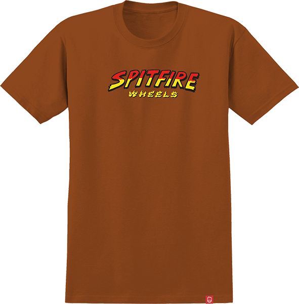SPITFIRE HELL HOUNDS SCRIPT SS TSHIRT LARGE-ORANGE MULTI