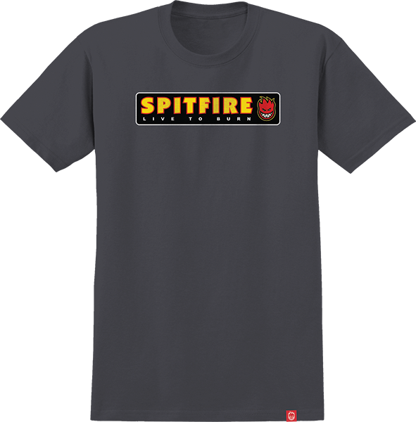 SPITFIRE LTB SS TSHIRT SMALL  CHARCOAL