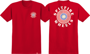 SPITFIRE OG CLASS TSHIRTIC FILL SS TSHIRT MEDIUM RED/MULTI