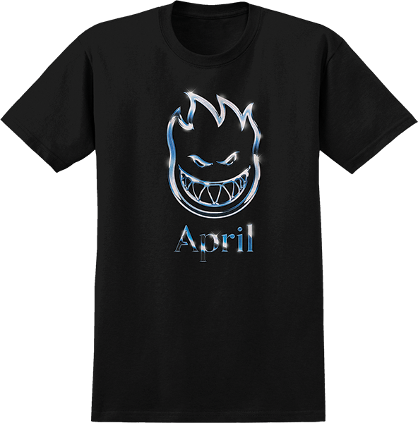 SPITFIRE APRIL CHROME BIGHEAD SS TSHIRT SMALL BLACK