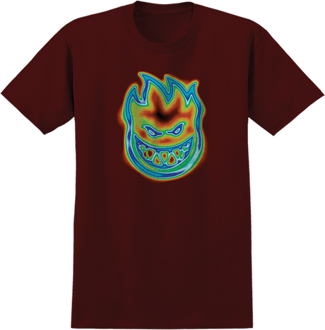 SPITFIRE RADIOACTIVE BIGHEAD SS TSHIRT SMALL BURGUNDY