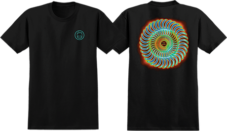 SPITFIRE RADIOACTIVE CLASSIC SWIRL SS TSHIRT SMALL BLACK
