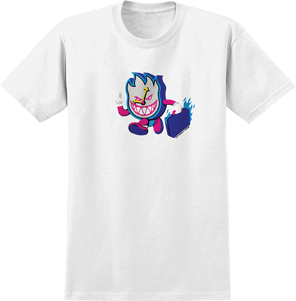 SPITFIRE SCI-FI BURNING TIME SS TSHIRT SMALL WHITE